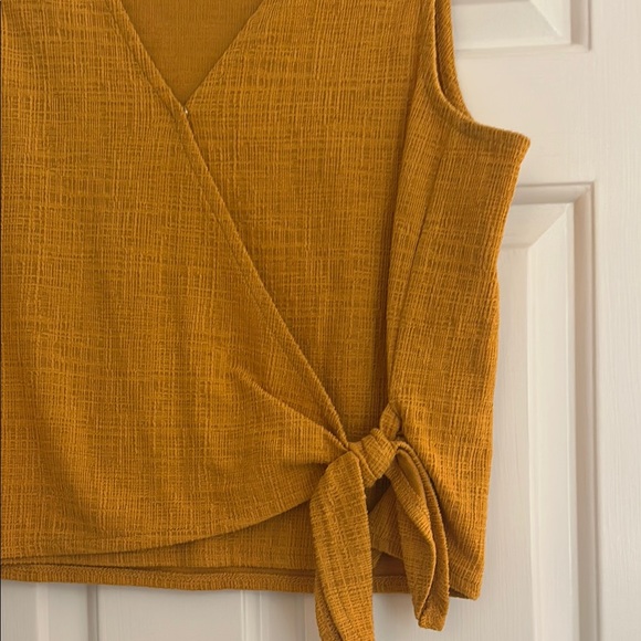 Madewell Mustard Wrap Top - Picture 5 of 8